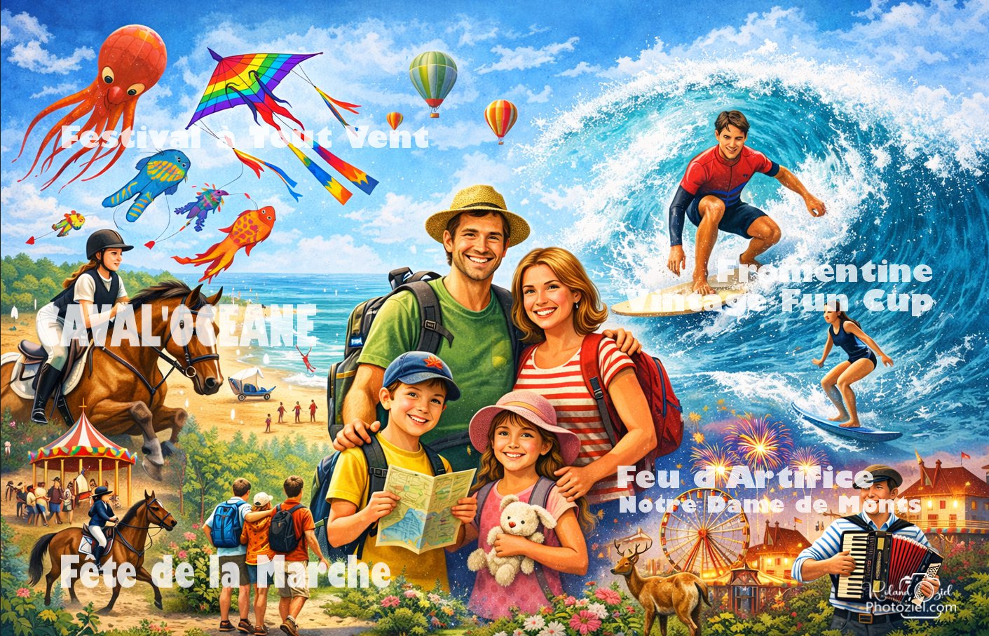 Calendrier des événements au camping du pont d'yeu à Notre Dame de Monts