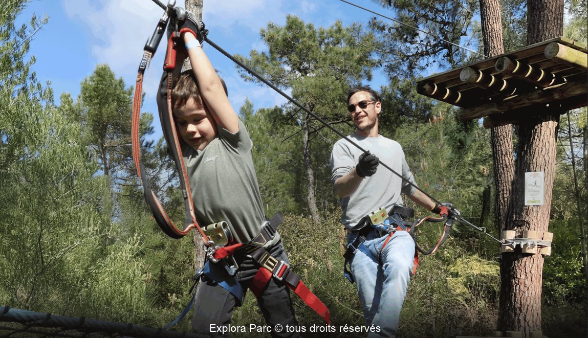 Camping Notre Dame de Monts proche d'un parc d'accrobanche en Vendée